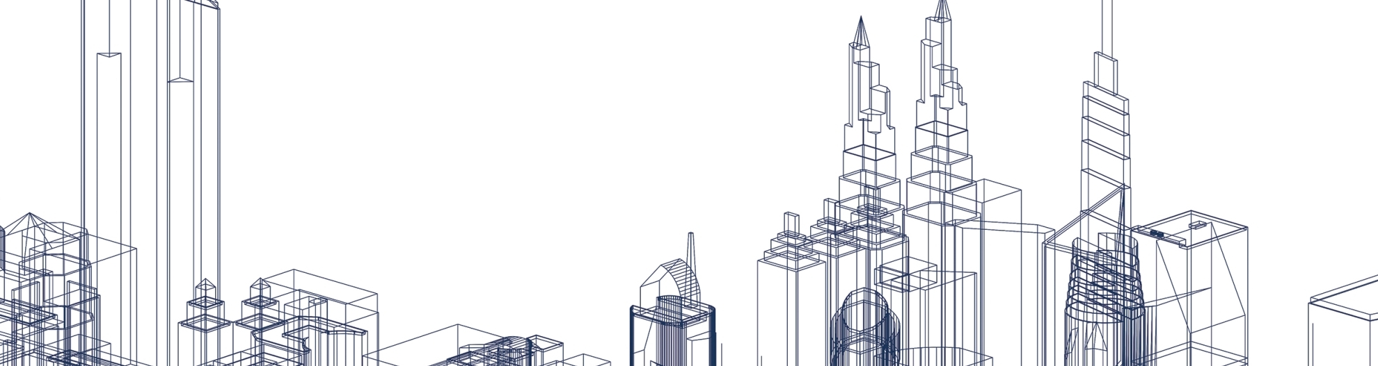 Sketch of skyscrapers
